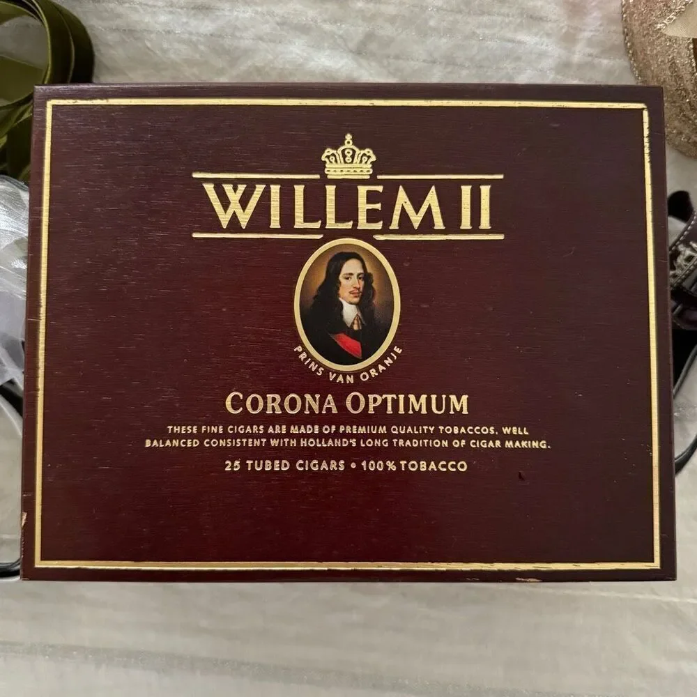 Ribbon bundle in an empty cigar box